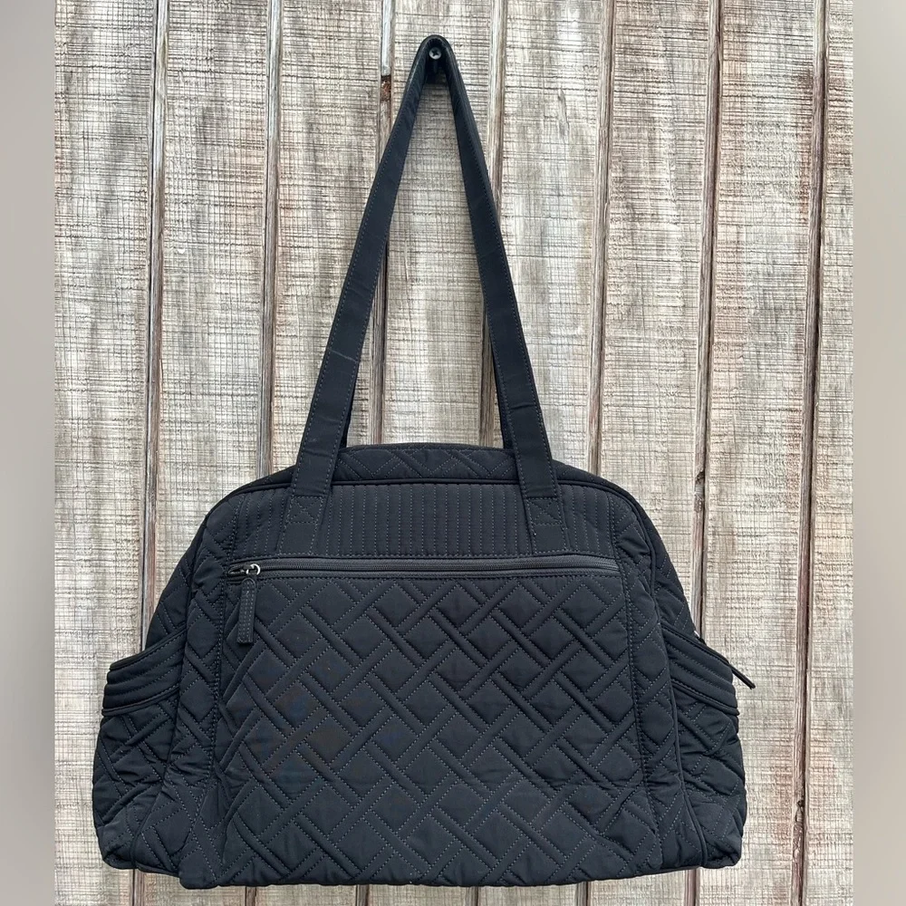 Vera Bradley black quilted The stroll tote/diaper bag